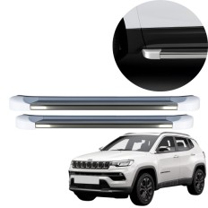 Estribo EVO Compass 2017 até 2025 Branco Polar C&K