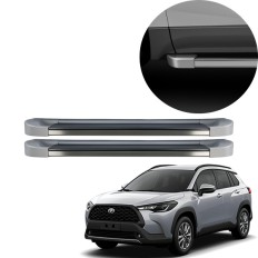Estribo EVO Corolla Cross 2021 até 2025 Prata Lua C&K
