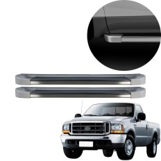 Estribo EVO F250 Cabine Simples 2004 até 2011 Prata Geada C&K