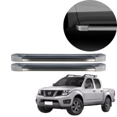 Estribo EVO Frontier SEL Cabine Dupla 2008 até 2016 Prata Breeze C&K