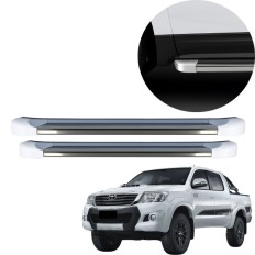 Estribo EVO Hilux Cabine Dupla 2006 até 2015 Branco Polar C&K
