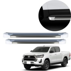 Estribo EVO Hilux Cabine Dupla 2016 até 2025 Branco Polar C&K