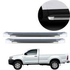 Estribo EVO Hilux Cabine Simples 2006 até 2015 Branco Polar C&K
