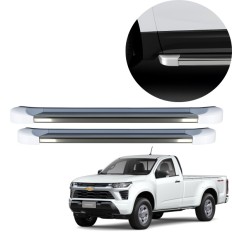 Estribo EVO S10 Cabine Simples 2012 até 2025 Branco Summit C&K