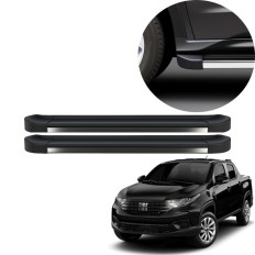 Estribo EVO Strada Cabine Dupla 2021 até 2025 Preto Fosco  C&K