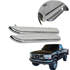 Estribo Plataforma Cromo F1000 Cabine Simples 1993 até 1997 - Solar