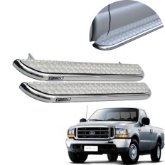 Estribo Plataforma Cromo F250 Cabine Simples 1998 até 2012  - Solar