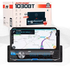 Rádio Automotivo MP3 Bluetooth com Suporte para Celular e Carregador por Indução - R8