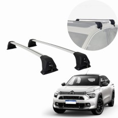 Rack de Alumínio Prata 60kg com Chave Citroen Basalt 2024 até 2026 - Kiussi 