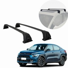 Rack de Alumínio Preto 60kg com Chave Citroen Basalt 2024 até 2026 - Kiussi 