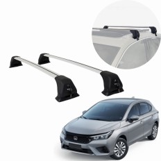 Rack de Alumínio Prata 60kg com Chave City Hatch 2022 até 2026 - Kiussi 