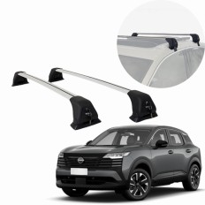 Rack de Alumínio Prata 60kg com chave Nissan Kicks 2025 até 2026 - Kiussi 