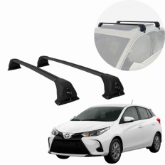 Rack de Alumínio Preto 60kg com chave Yaris Hatch - Kiussi 