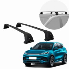 Rack de Alumínio Preta 60kg com chave BYD Yuan Plus/PRO 2022 até 2026 - Kiussi 