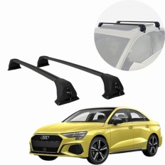 Rack de Alumínio Preto 60kg com chave Audi A3 Sedan 2013 até 2020 - Kiussi 