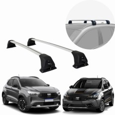 Rack de Alumínio Prata 45kg com chave Pulse e Argo Trekking  - Kiussi 