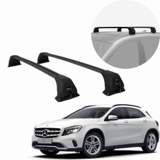 Rack de Alumínio Preto 60kg com chave GLA 200 2014 até 2020 - Kiussi 