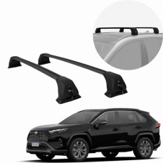 Rack de Alumínio Preto 60kg com chave RAV4 2010 até 2026 - Kiussi 