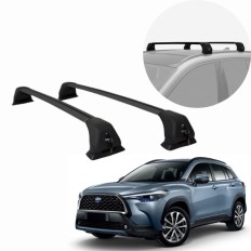 Rack de Alumínio Preto 60kg com chave Corolla Cross 2021 até 2026 - Kiussi 