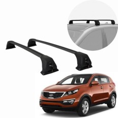 Rack de Alumínio Preto 60kg com chave Sportage 2011 até 2016 - Kiussi 
