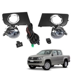 Farol Auxiliar Amarok 2010 até 2014 (Mod Original com Moldura Cromada) - ShockLight