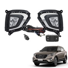 Farol Auxiliar Creta 2020 até 2022 (Mod Original com Moldura Cromada) - ShockLight