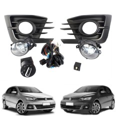 Farol Auxiliar Gol e Voyage G7 2016 até 2018 (Mod Original com Moldura Cromada) - ShockLight