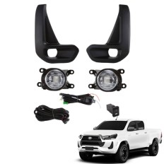 Farol Auxiliar Hilux 2021 até 2026 (Mod Original com moldura Preta) - ShockLight