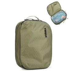 Necessaire de Roupas Limpas / Sujas de Compressão para Mala (Tam. Médio / Verde Suave) - Thule Cube