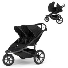 Carrinho Duplo de Bebê (2) para Todos os Terrenos (Preto) - Thule Urban Glide 3 Double