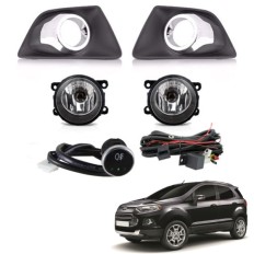 Farol Auxiliar Ecosport 2012 até 2017 (Com Grade Cromada Botão Touch) - ShockLight