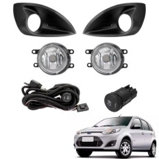 Farol Auxiliar Fiesta 2010 até 2012 (Com Grade Botão Similar Original) - ShockLight