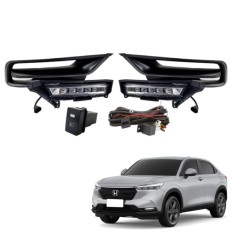 Farol Auxiliar HR-V 2022/2025 LED (Moldura Preta Botão Mod Original) - ShockLight