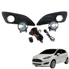 Farol Auxiliar New Fiesta 2013 até 2017 (Botão Similar Original com Grade) - ShockLight