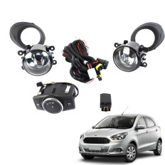 Farol Auxiliar Novo Ka 2015 até 2018 (Com Grade Preta Botão Mod Original) - ShockLight