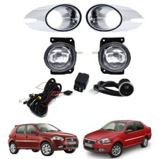 Farol Auxiliar Palio / Siena versão ELX 2011 (Com Grade / Botão Universal) - ShockLight