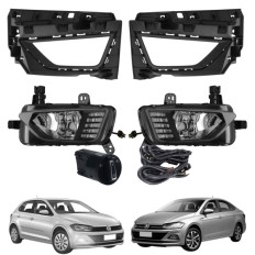 Farol Auxiliar Polo / Virtus 2017 até 2022 com DRL (Botão Modelo Original) - ShockLight