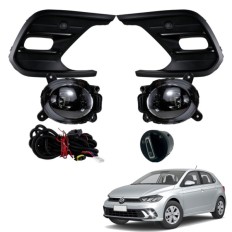 Farol Auxiliar LED Novo Polo 2023 até 2025 - Comfortline / Sense / TSI / MPI (Botão Mod Original) 