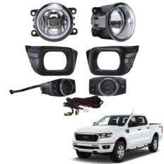 Farol Auxiliar Ranger 2020 até 2023 (Com Grade Preta / Botão Mod Original) - ShockLight