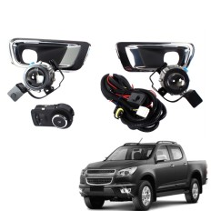 Farol Auxiliar S10 2012 até 2016 (Mold Cromada / Botão Mod Original) - ShockLight