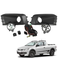 Farol Auxiliar Saveiro Trend Tropper G6 2013 até 2016 (Com Grade / Botão Mod Original) 