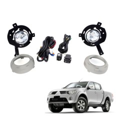 Farol Auxiliar L200 Triton 2005 até 2010 (Moldura Cinza / Botão Mod Original) - ShockLight