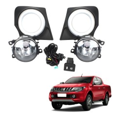 Farol Auxiliar L200 Triton Sport 2018 até 2020 (Com Grade /Botão Mod Original)
