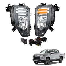 Farol Auxiliar L200 Triton Sport 2021 até 2025 (DRL + Pisca / Botão Mod Original) - ShockLight