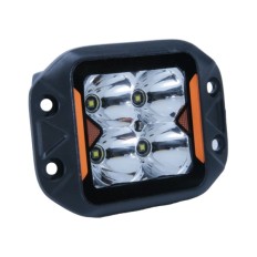 Farol LED Xroad Embutido 4 LEDs 20W 6000K/1800Lumens 10-30V - ShockLight