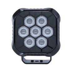 Farol LED Xroad Black Quadrado 7 LEDs 35W 6000K/4050Lumens 10-30V - ShockLight