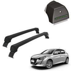 Rack de Alumínio Preto 40kg Peugeot 208 2020 até 2026 - LongLife
