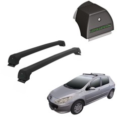 Rack de Alumínio Preto 45kg Peugeot 307 2001 até 2013 - LongLife