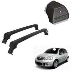 Rack de Alumínio Preto 45kg Citroen C3 2003 até 2012 - LongLife