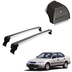 Rack de Alumínio Prata 45kg Honda Civic 1992 até 2000 (4 Portas) - LongLife
